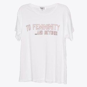 To Femininity and Beyond oversized cotton tshirt